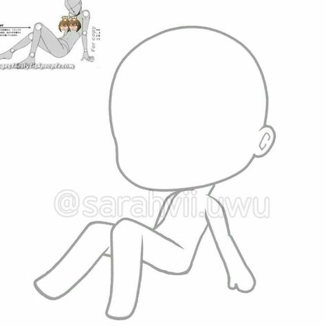 Gacha Base Poses, Gacha Body, Pose Gacha, Gacha Pose, Gacha Poses, Gacha Base, Digital Portrait Illustration, Cartoon Body, Chibi Sketch