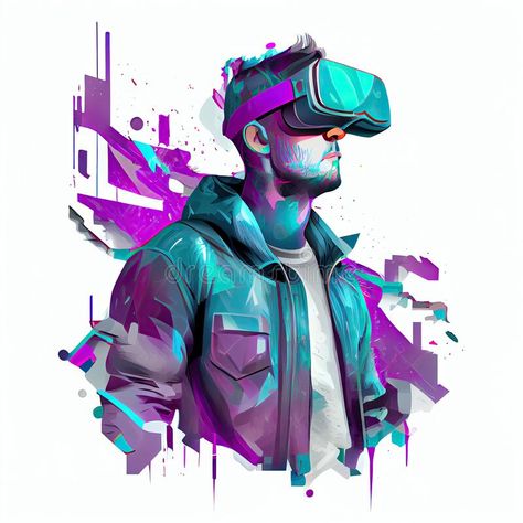 Metaverse technology concept. Woman with VR virtual reality goggles. Futuristic lifestyle. stock photos Virtual Reality Illustration, Futuristic Lifestyle, Virtual Reality Art, Virtual Reality Design, Reality Art, Virtual Reality Goggles, Vr Gaming, Vr Glasses, Futuristic Style