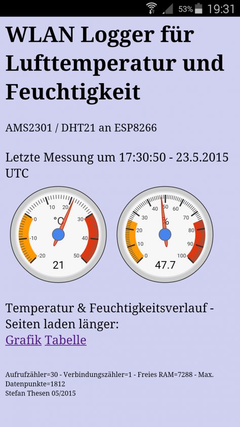 WLAN Lufttemperatur und -feuchte Logger mit grafischer Darstellung für ESP8266 - Bastel & Reparatur Blog Arduino Wifi, Raspberry Projects, Esp8266 Arduino, Simple Electronics, Diy Tech, Tech Hacks, High Tech Gadgets, Electronics Projects Diy, Smart Home Technology