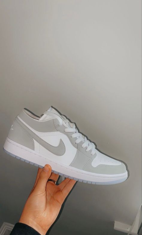 Nike grey air jordans Jordan Grey, Jordan 1 Low, Air Jordan 1 Low, Nike Cortez Sneaker, Dream Shoes, Jordan 1, Grey And White, Air Jordans, Me Too Shoes