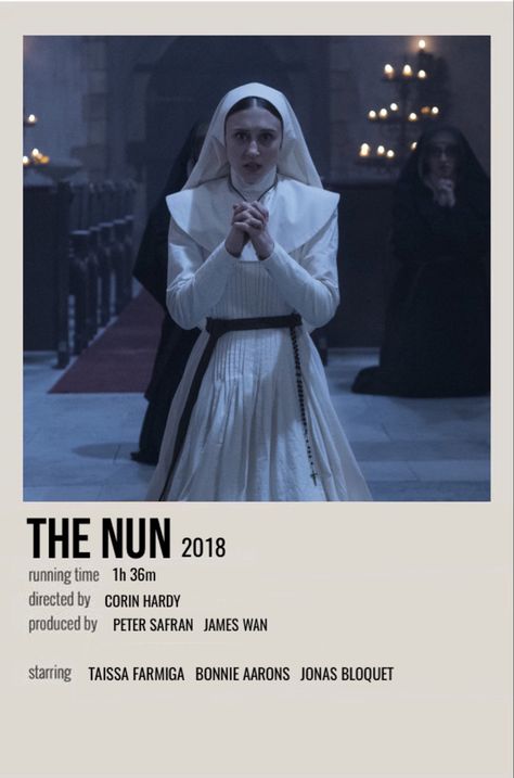 minimal polaroid movie poster for the nun Polaroid Movie Poster, Horror Movies List, The Nun, Movie Card, Series Poster, Minimalist Posters, Film Posters Vintage, Movie Poster Wall, Horror Posters