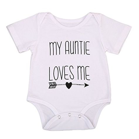 Cotton Newborn Infant Baby Boys Girls Short Sleeve Aunt Bodysuit Romper Outfit Clothes (0-3 Months, White): Welcome to BiggerStore/b brStrict QC system to guarantee quality and delivery./b brbrSize Chart:/b brbrSize 70: Bust 24*2cm/18.9", Length 37cm/14.6", Advice Age 0-3M brbrSize 80: Bust 25*2cm/19.7", Length 39cm/15.3", Advice Age 3-6M brbrSize 90: Bust 26*2cm/20.5", Length 41cm/16.1", Advice Age 6-12M brbrSize100: Bust 27*2cm/21.2", Length 43cm/16.9", Advice Age 12-18M brbrAbout ... Auntie Baby Clothes, Auntie Baby, Jumpsuit Short, Summer Jumpsuit, Boys Outfits, Casual Bodysuit, Bodysuit Jumpsuit, Funny Baby Onesies, Cotton Clothes