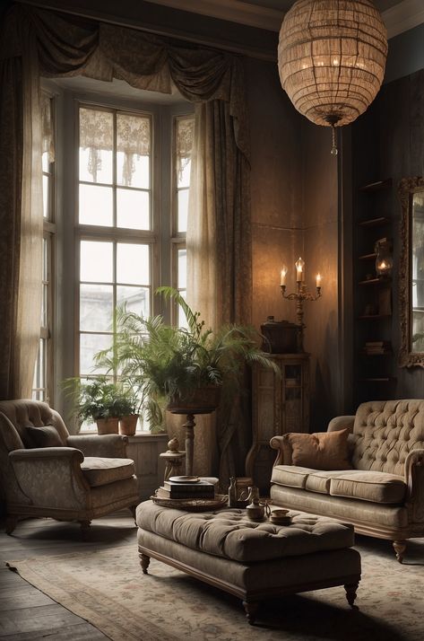 25 Best Vintage Living Room Ideas for Your Home » Comfy Ideas Vintage Elegant Living Room, Antique Inspired Living Room, Vintage Parlor Room Ideas, Grannycore Living Room, Vintage 70s Decor, Cozy Parisian Living Room, Living Room Old House, Moody Traditional Living Room, Victorian Modern Living Room