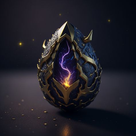 Egg Monster Art, Dragon Egg Concept Art, Dragon Egg Art, Demon Forms, Black And Gold Dragon, Got Dragon Eggs, Dragon Core, Dragon Hatchling, Galaxy Dragon