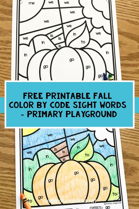 Halloween Color By Sight Word Free, Editable Color By Sight Word Free, Color By Sight Word Free Printables, Sight Word Coloring Pages Free, Color By Sight Word, Second Grade Sight Words, Sight Word Fun, Sight Word Coloring, Sight Words Printables