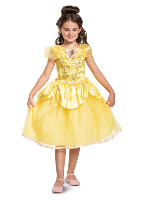 Disney Belle Girls Costume Belle Dress Costume, Princesa Disney Bella, Beauty And The Beast Costume, Beast Costume, Classic Halloween Costumes, Belle Costume, Princess Beauty, Disney Belle, Disney Princess Belle