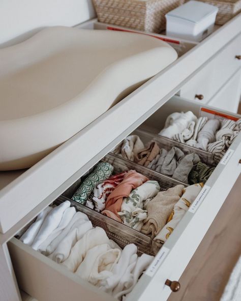 Baby Drawer Organization, Nursery Drawer Organization, Baby Dresser Organization, Nursery Dresser Organization, Baby Drawer, Nursery Drawer, Nursery Layout, Baby Closet Organization, Baby Nursery Organization