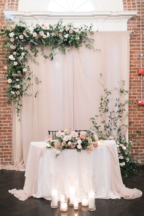 Wedding Groom And Bride Table Decoration, Twinkle Lights Sweetheart Table, Bride And Groom Backdrop Head Tables, Sweet Heart Table Wedding Greenery, Wedding Table Decorations Bride Groom, Mauve Sweetheart Table, Bride Cake Table Ideas, Sweetheart Table With Backdrop, Bride Table Decoration Ideas