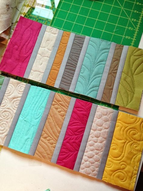 Quilted Wristlet, Quilting Stitch Patterns, Free Motion Pattern, Free Motion Designs, Free Motion Quilting Patterns, Machine Quilting Patterns, Freemotion Quilting, Nancy Zieman, Longarm Quilting Designs