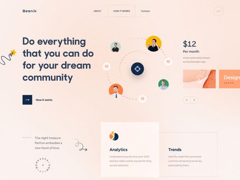 Community Landing Page, Community Website Design, Web Page Layout, App Ads, Web Design Color, Pages Design, Community Website, Websites Inspiration, Ui Design Website