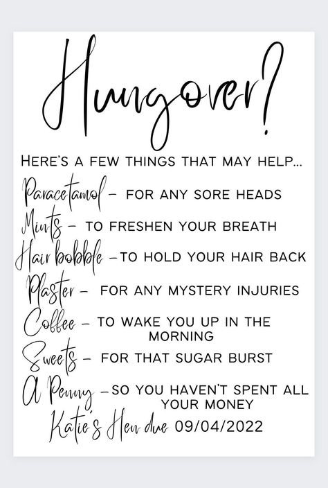 Hangover Kit For Bachelorette Party, Hen Do Survival Kit Ideas, Hangover Kit Contents, Hens Party Hangover Kit, Mini Hangover Kit, Hens Recovery Kit, Hangover Kit Hen Do, Hen Survival Kit, Hangover Kit Sayings