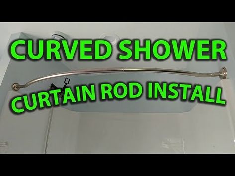 How To Install a Curved Shower Curtain Rod - YouTube Double Shower Curtain Rod, Curved Shower Curtain Rod, Curved Shower Curtain, Curved Curtain Rods, Shower Rods, Shower Curtain Rod, Diy Shower, Shower Rod, Shower Curtain Rods