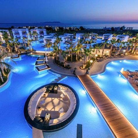 How's this for a honeymoon venue? Nope it's not the Maldives... it's the stunning adults-only Stella Island Luxury Resort & Spa in Crete. It does sometimes get referred to as the Maldives of the Mediterranean! Comfort meets elegance at the adults-only Stella Island Luxury Resort & Spa. Relish two stunning, lagoon-style pools, flanked by terraces with daybeds, alongside five superb international restaurants and four cocktail-pouring bars. A selection of board bases and contemporary, wooden-b... Stella Island, Luxury Pools, The Maldives, Luxury Resort, The Mediterranean, Crete, Resort Spa, Relish, Maldives