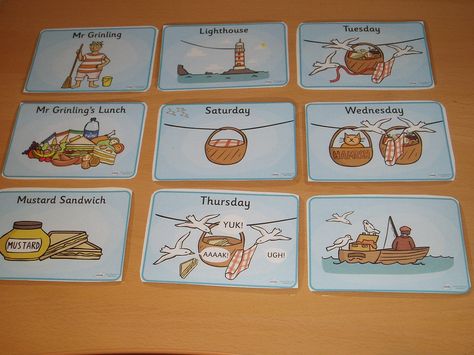 Lighthouse keeper's lunch sequence cards The Lighthouse Keepers Lunch Activities, The Lighthouse Keepers Lunch, Lighthouse Keepers Lunch Activities, Lighthouse Keepers Lunch, Story Sacks, Lighthouse Crafts, Eyfs Ideas, Story Sack, Primary Teacher