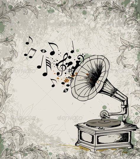 Gramaphone Wallpapers, Music Theme Wallpaper, Theme Wallpaper, Music Background, Wallpaper Music, Summer Banner, Retro Vector, Music Backgrounds, Trendy Wallpaper