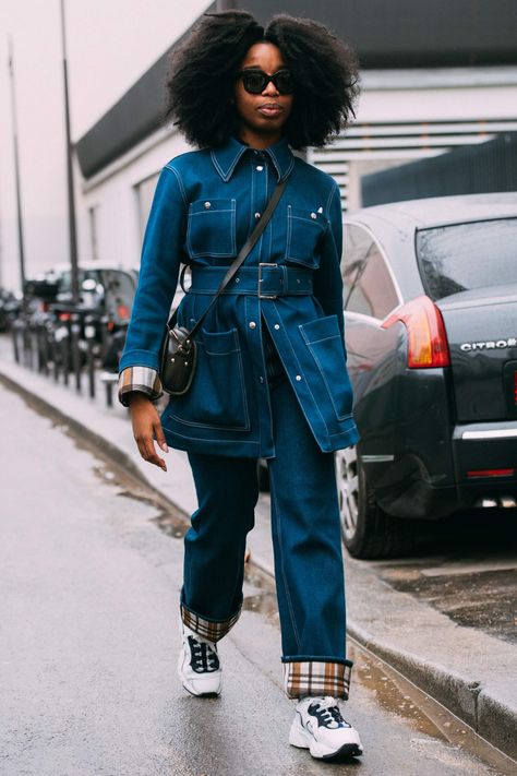 Double Denim: How To Wear It & What To Wear It With | PORTER Double Denim Fashion, Canadian Tuxedo, Moda Denim, Perfect Denim, Fashion Media, All Jeans, Classic Denim Jacket, Double Denim, Classic Jacket