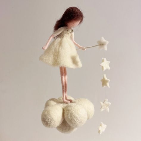 Sculpture Angel, Felt Angel, Car Accessory Gifts, Angel Figure, Wool Dolls, Felt Fairy, Angel Decor, Needle Felting Projects, Xmas Tree Decorations