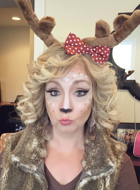 Reindeer costume! !! Klairese from Rudolph Clarice Costume Rudolph, Clarice Reindeer Costume, Bumble Rudolph Costume, Rudolph Characters Costume, Rudolph The Red Nosed Reindeer Costume, Womens Reindeer Costume, Rudolph Costume, Christmas Costumes Women, Christmas Movie Characters