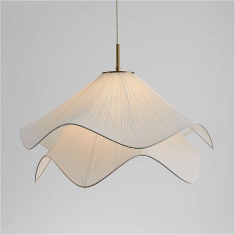 Lia Pendant Light with Shade + Reviews | Crate & Barrel Slanted Ceiling, Bedroom Pendant, Pendant Lighting Bedroom, Drum Pendant Lighting, Candelabra Chandeliers, Dome Pendant Lighting, Shades Of Light, Hanging Pendants, Bedroom Lighting