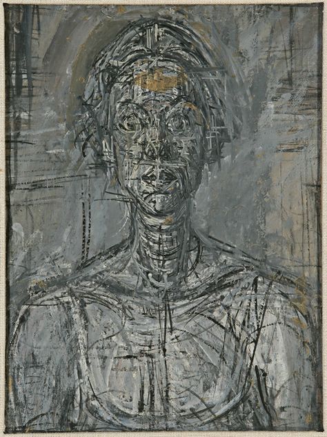 Alberto Giacometti, Bust of Annette, 1954. Private Collection. © Estate of Alberto Giacometti (Fondation Giacometti, Paris and ADAGP, Paris) 2015. Giacometti Paintings, Alberto Giacometti, Max Ernst, Chur, Joan Miro, National Portrait Gallery, A Level Art, Post Impressionists, Portrait Gallery