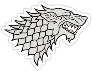 Game Of Thrones House Stark Logo Sticker House Stark Logo, Game Of Thrones Stickers, Got Stickers, Iphone Wallpaper Off White, Game Of Thrones House Stark, Tree Frog Tattoos, Doodle Wall, Game Of Thrones Shirts, Wolf Logo