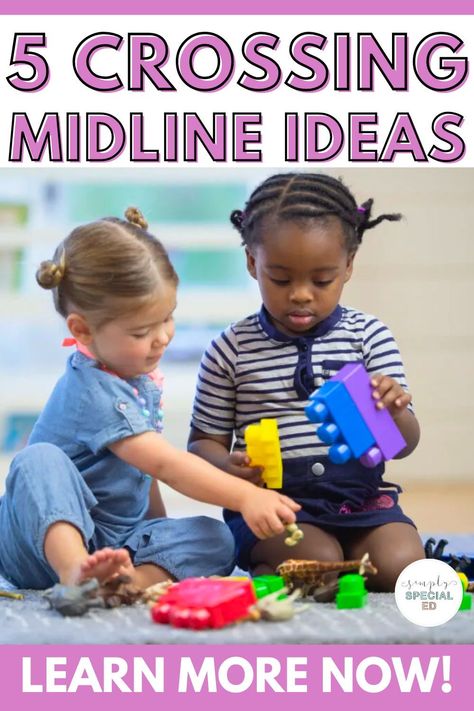 Wondering what crossing midline is? Today I am breaking down what crossmidline is and sharing some of my favorite crossing midline activities and ideas. Some great crossing midline activities include yoga & exercise, hand activities and fine motor activities. You can incorporate these crossing midline ideas into your classroom, use them during your OT sessions or implement them in your home. Learn more now! Toddler Home Activities, Emergent Literacy, Simple Activities, Easy Toddler Activities, Teaching Special Education, Early Childhood Classrooms, Gross Motor Activities, Stay At Home Moms, Fine Motor Skills Activities