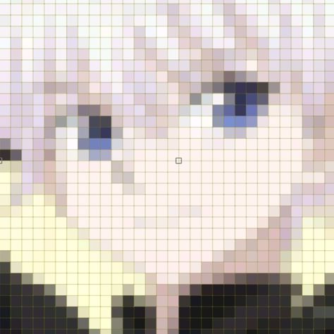 32x32 Pixel Art Anime, Cute Pixel Art 32x32, Anime Pixel Art 32x32, Gojo Pixel Art, Japanese Pixel Art, 32x32 Pixel Art, Anime Kitten, Graph Paper Drawings, Drawing Tutorial Face