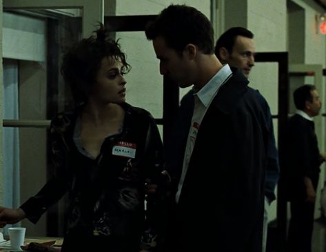 Marla And The Narrator, Steven Yuen, Marla Singer, The Narrator, Eminem Slim Shady, Edward Norton, Clubbing Aesthetic, Where Is My Mind, Bonham Carter