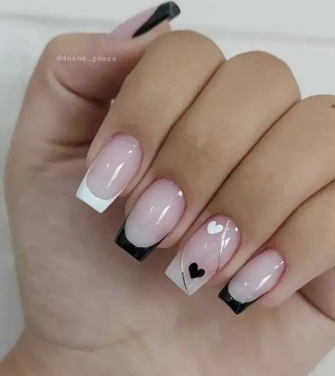 Unghie Nail Art, Finger Nail Art, Fancy Nails Designs, Glitter Gel Nails, Work Nails, Black Nail, Short Acrylic Nails Designs, Pink Acrylic Nails, Chic Nails