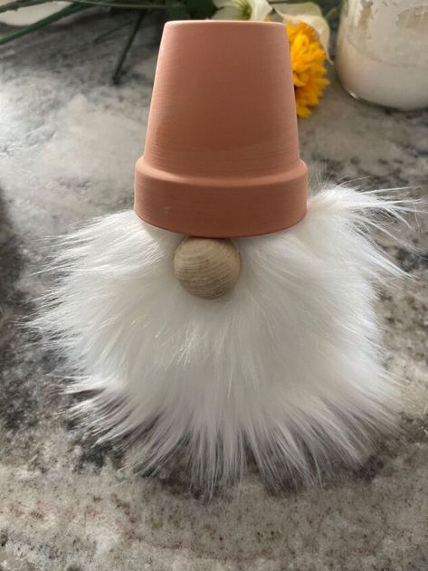 Dollar Store Flower Pot Spring Gnome | Hometalk Gnome Pot Heads, Flower Pot Gnomes Crafts, Terra Cotta Pot Gnomes, Easter Clay Pot Crafts, How To Make Pothead Gnomes, Flower Pot Gnomes Diy, Mini Terracotta Pots Crafts, Clay Pot Gnomes Diy, Mini Flower Pot Crafts