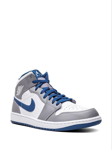 Jordan Air 1, Jordan Mid, White Jordans, Jordan Logo, Jordan Air, Wings Logo, Round Logo, Red Sneakers, Air Jordan 1 Mid