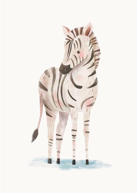 Baby Animal Painting, Zebra Drawing, Zebra Illustration, Animal Illustration Kids, Zebra Art, Animal Illustration Art, Baby Illustration, Zebras Animal, Illustration Procreate