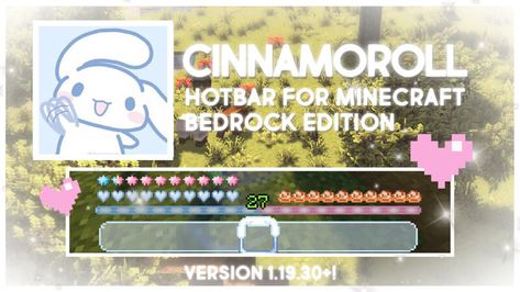 (Bedrock) ‎♡‧₊˚Cinnamoroll Hotbar ‎♡‧₊˚ Minecraft Texture Pack Minecraft Pe Texture Packs, Mc Texture Pack, Minecraft Addons Bedrock, Bedrock Minecraft Mods, Aesthetic Minecraft Seeds Bedrock, Minecraft Bedrock Addons, Minecraft Bedrock Skins, Minecraft Mods For Bedrock, Cinnamoroll Minecraft