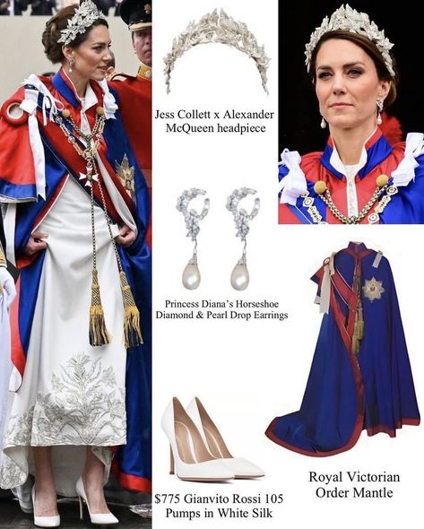 Princess Kate Tiara, Princess Kate Coronation, Kate Middleton Coronation, Principe William Y Kate, Royal Family Fashion, Royal Coronation, Kate Middleton Style Outfits, Düşes Kate, Coronation Dress