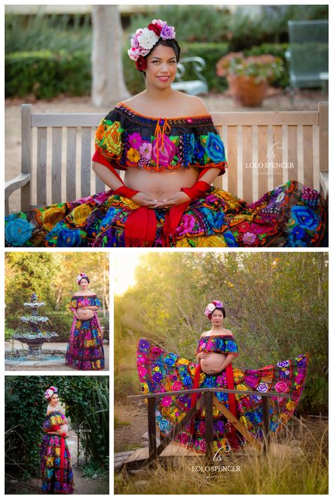 Bold & beautiful, feminine, modern & traditional. Motherhood: celebrate all that is uniquely you. Mexican Maternity Shoot Photo Ideas, Latina Maternity Photography, Maternity Photography Mexican, Cultural Maternity Shoot, Indigenous Maternity Shoot, Mexican Theme Baby Shower, Mexican Baby Shower, Modern Maternity, Maternity Photoshoot Outfits