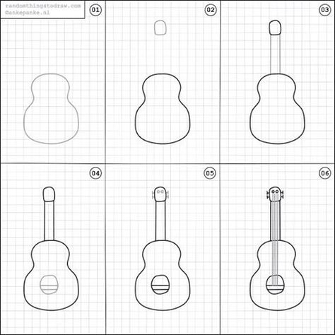 How to draw a guitar. How To Draw Music, Draw A Guitar, Doodle Easy, Drawing Ideas Easy Doodles, Drawing Ideas Easy, Easy Doodles, Things To Draw, Easy Doodle Art, Doodle Lettering