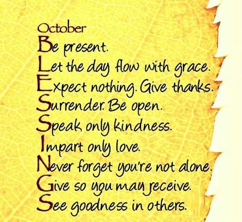 October Blessings October Blessings, Happy New Month Quotes, Autumn Drawing, New Month Quotes, October Quotes, God Bless Us All, Blue October, Hello October, Falling In Love Quotes