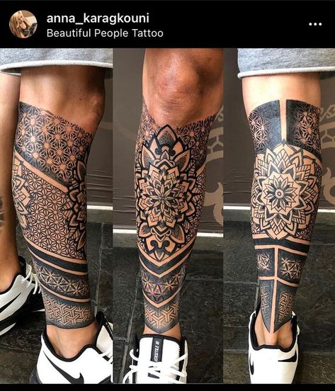 Mandala Tattoo Leg Sleeve, Geometric Leg Sleeve, Mandala Puntillismo Tattoo, Geometric Tattoo Leg Sleeve, Mandala Leg Sleeve, Mandala Leg Tattoo, Tattoo Pierna Hombre, Mandala Tattoo Leg, Calf Sleeve Tattoo