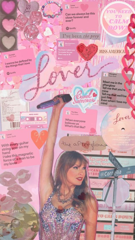 Iphone Background Taylor Swift, Lover Taylor Swift Phone Theme, Taylor Swift Collages, Lover Wallpaper Aesthetic Taylor Swift, Taylor Swift Wallpaper Lover, Lover Wallper Taylor Swift, Lover Taylor Swift Wallpaper, Lover Background, Lover Collage Taylor Swift