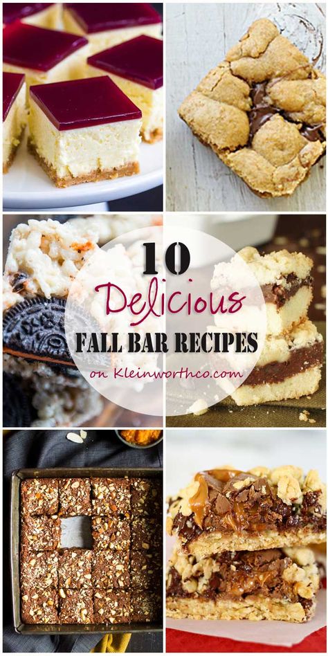 Fall Dessert Bars Recipes, Fall Bar Recipes, Fall Dessert Bars, Fall Dessert Bar, Recipes Cheesecake, Bar Desserts, Dessert Squares, Sweet Bakes, Bars Chocolate