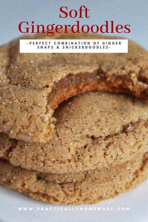 Ginger Doodles Cookies, Ginger Doodle Cookies Recipe, Ginger Snickerdoodle Cookies, Ginger Doodle Cookies, Gingerdoodles Cookies Recipe, Ginger Snickerdoodles, Ginger Doodles, Cookie Variations, Gingerdoodle Cookies