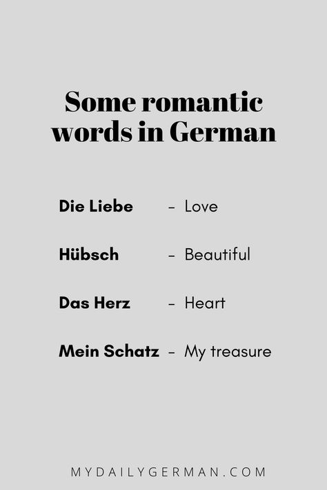 Romantic German Phrases, German Compliments, Cute German Words, German Love Phrases, German Terms Of Endearment, Flirting In German, German Flirting, German Captions Instagram Translated, German Writing Aesthetic