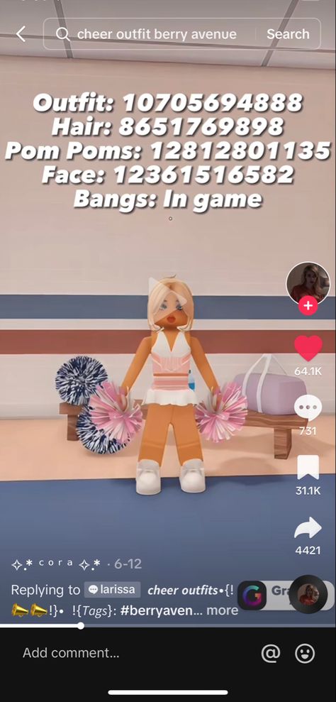 Sport Berry Avenue Codes, Bloxburg Figure Skating Outfit Codes, Bloxburg Softball Outfit Codes, Berry Avenue Codes Sport Outfit, Cheer Outfits Berry Ave, Roblox Cheer Codes, Roblox Gymnastics Outfit Codes, Cheer Codes Berry Ave, Cheer Outfit Codes For Bloxburg