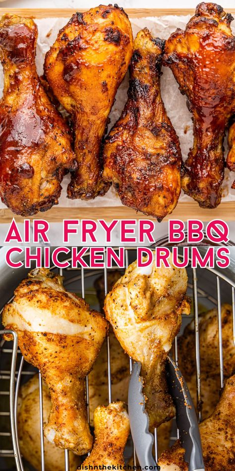 Looking for a quick and simple chicken dinner recipe? This crowd-pleasing Air Fryer Chicken Legs recipe features inexpensive chicken drumsticks cooked to crispy perfection in under 30 minutes. Side Dishes Simple, Air Fryer Chicken Leg Recipe, Sole Recipes, Chicken Legs Recipe, Barbecue Sauce Chicken, Chicken Drums, Vintage Cocktails, Chicken Dinner Recipe, Chicken Leg Recipes