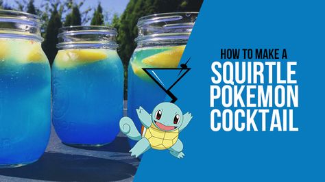 Squirtle Pokemon #cocktails #squirlepokemon #thelibationreport http://www.drinklab.org/squirtle-pokemon/#utm_sguid=122979,3f37758f-5736-5301-a10a-df1f59794665 Pokemon Themed Cocktails, Pokemon Punch Drink, Pokemon Alcoholic Drinks, Pokemon Drinks Cocktails, Pokémon Drinks, Pokemon Cocktails, Pokemon Recipe, Mango Vodka, Cocktail Food