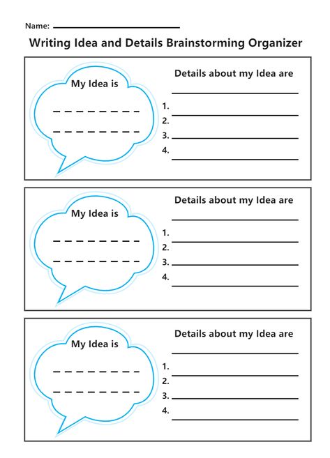 Graphic Organizer For Writing, Essay Brainstorming, Brainstorming Graphic Organizer, Writing Paragraphs, Brain Dumping, Horror Ideas, Writing Graphic Organizers, Elementary Writing, Paragraph Writing