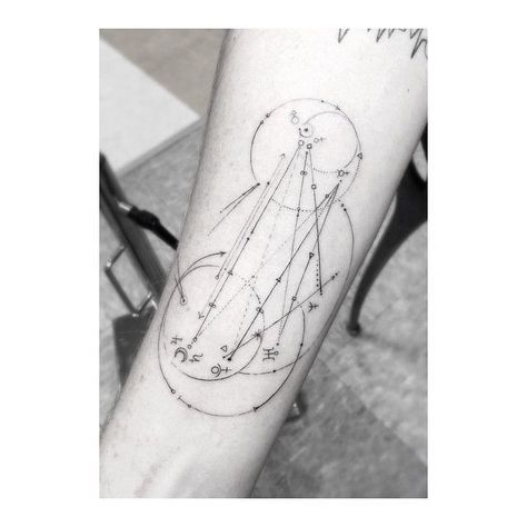 « @tamratam gettin with the natal charts » | Geometric tattoo, Geometric tattoo design, Astrology tattoo Natal Chart Tattoo, Dr Woo Tattoo, Feather Tattoo Arm, Geometric Tattoo Pattern, Astrological Chart, Simple Tattoos For Women, Back Of Arm Tattoo, Astrology Tattoo, Geometric Tattoo Arm