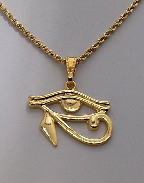 Gold Egyptian Jewelry, Gold Spiritual Charm Necklace, Gold Ankh Necklace With Adjustable Chain, Gold Ankh Necklace Gift, Gold Ankh Necklace For Gift, Gold Ankh Chain Necklace, Gold Ankh Metal Jewelry, Gold Pendant Jewelry Cadmium-free, Gold Ankh Shaped Metal Jewelry