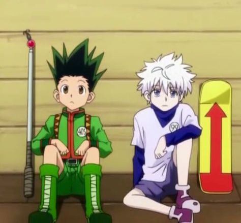 Gon and Killua ~Hunter X Hunter Hunter Exam, Gay Costume, Ging Freecss, Gon Killua, Dragon Ball Tattoo, Anime Tattoos, Hunter X Hunter, Lion King, Matching Icons