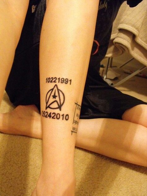 star trek tattoos | Star Trek Tattoo Star Trek Tattoo, Amazing Person, Dad Tattoos, Memorial Tattoo, Tattoo Videos, Sleeve Tattoos For Women, Tattoo Sleeve Men, Star Tattoos, Pretty Tattoos